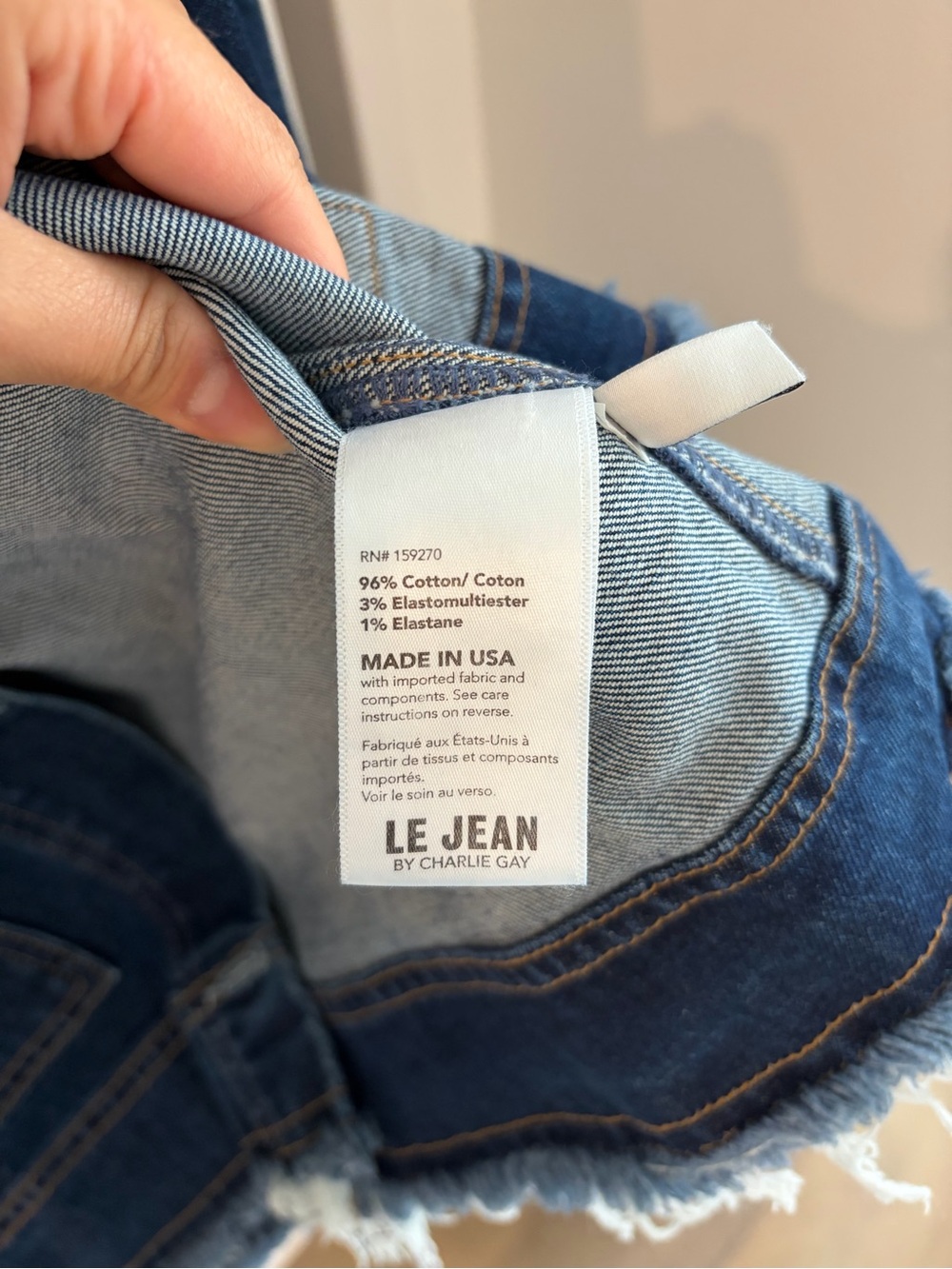 Le Jean Women's Blue Cropped Denim Jacket - Picture 3 of 4